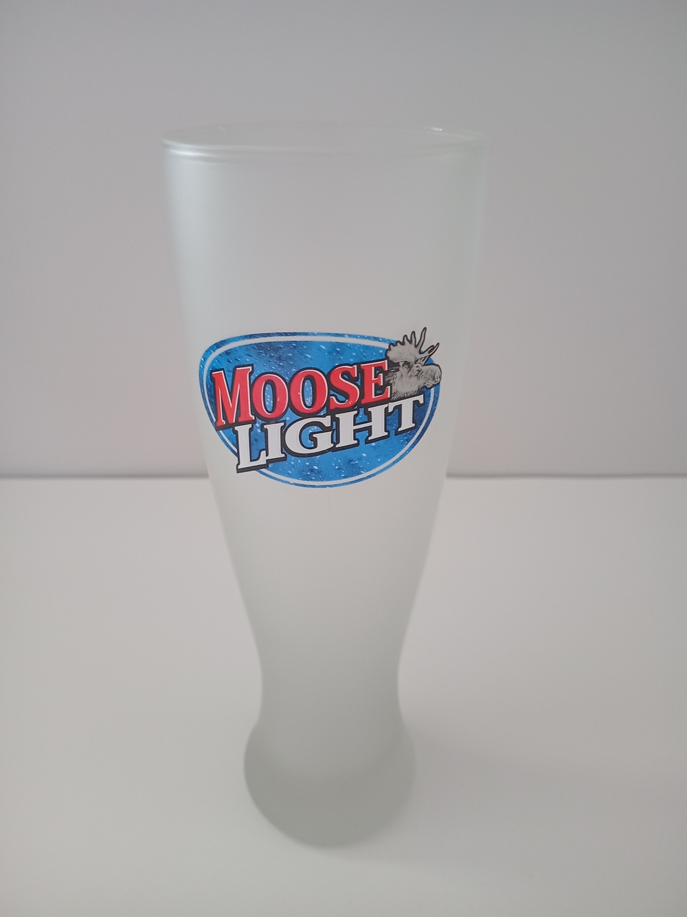 Moose Light Frosted Pilsner Glass - White